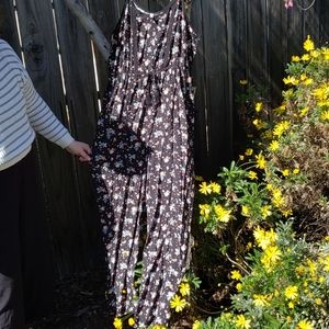 Floral Spaghetti Strap Long Jumpsuit
